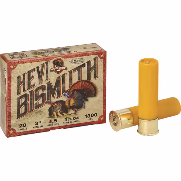 HEVI-SHOT HEVI-BISMUTH TURKEY 20GA 3IN 1-1/4OZ #4 & #5 5 RD/BX 10 BX/CS