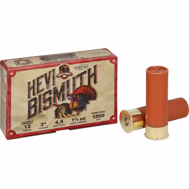 HEVI-SHOT HEVI-BISMUTH TURKEY 12GA 3IN 1-3/4OZ #4 & #5  5 RD/BX 10 BX/CS