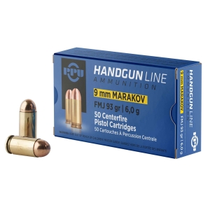 PPU 9X18 MAKAROV FMJ 93G 50RD BOX 20 BOXES PER CASE