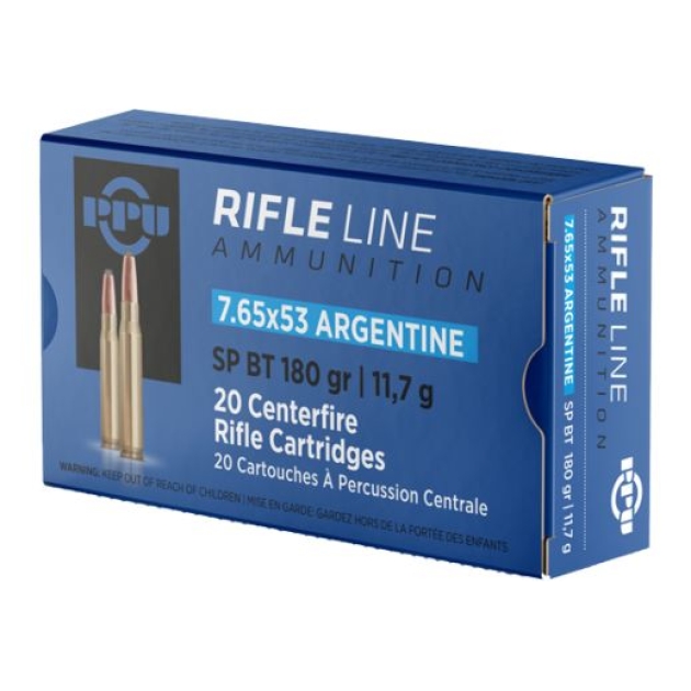 PPU 7.65X53 ARGENTINE SP 180GR 20RD BOX 10 BOXES PER CASE