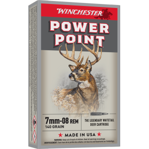 WINCHESTER POWER POINT 7MM-08 140GR 20RD BX 200RD CASE