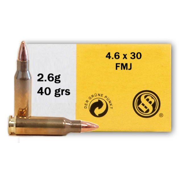 SELLIER & BELLot 4.6X30 HK 40GR FMJ 40RD BOX 60 BOXES PER CASE