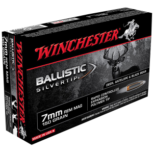 Winchester Ammo SBST7 Ballistic Silvertip 7mmRemMag 150gr Rapid Controlled Expansion Polymer Tip 20 Per Box/10 Case