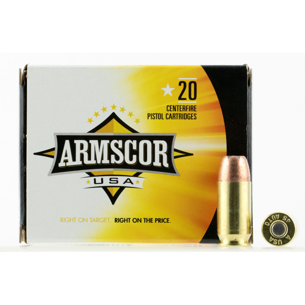 Armscor AC45A10N USA  45ACP 230gr Jacketed Hollow Point 20 Per Box/25 Case