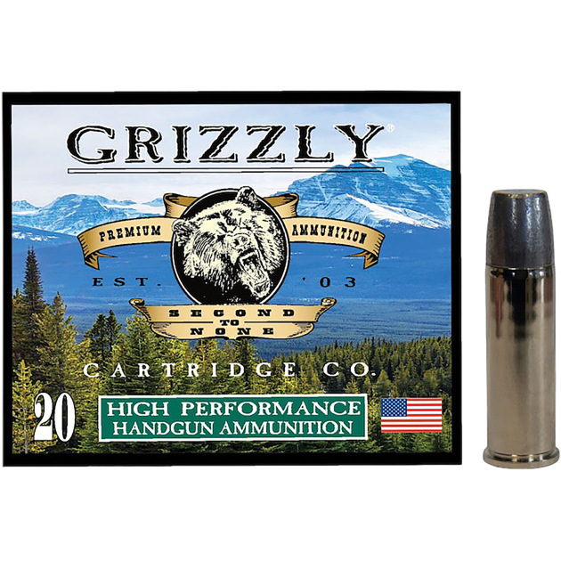 Grizzly Ammo GC44M19   44Mag 320gr Wide Long Nose Gas Check 20 Per Box/10 Case