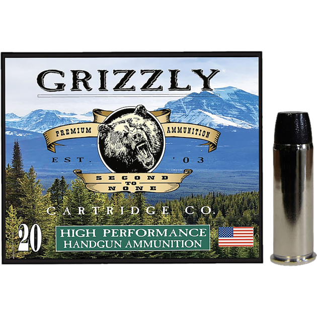 Grizzly Ammo GC44M16   44Mag 300gr Wide Flat Nose Gas Check 20 Per Box/10 Case