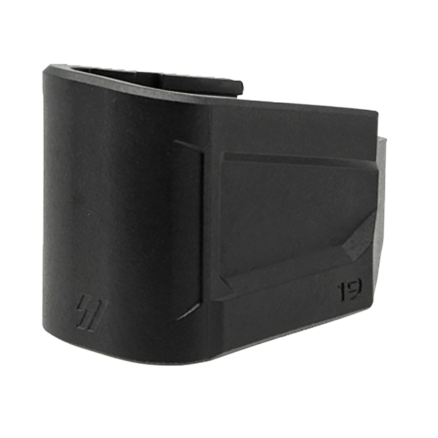 Strike Industries EMPG19 Enhanced Magazine Plate +5, 9mm Luger, Compatible w/Glock 19, Black Polymer