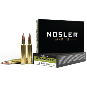 Nosler 40042 E-Tip 33Nosler 225gr E Tip Lead Free 20 Per Box/10 Case
