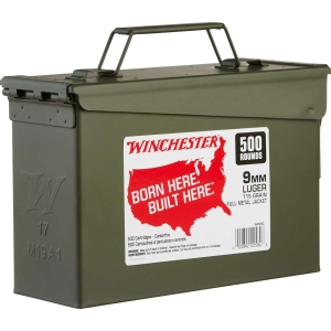 WINCHESTER 9 MM USA BHBH 115 GR AMMO CAN 500 RD/BX 2 BX/CS - Image 4