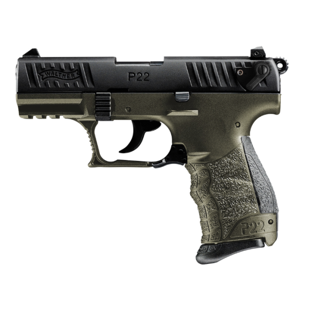 WALTHER P22Q 22LR PSTL MILITARY GRN 1-10RD