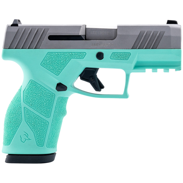 Taurus 1-GX2939C-10 GX2  9mm 10+1 3.37" Matte Stainless Steel Barrel, Matte Serrated Stainless Steel Slide, Cyan Polymer Frame w/Picatinny Rail, Polymer Grip