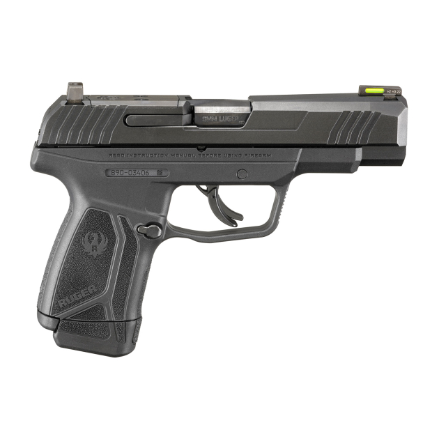 RUGER MAX-9 9MM PSTL OPTC RDY 4" BBL BLK 1-10RD, 1-12RD