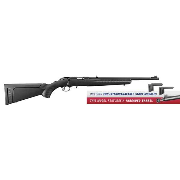 RUGER AMERICAN RIMFIRE STND 17 HMR RFL 18" BLK SYN