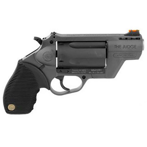 Taurus 2441021GRY Judge Public Defender 45 Colt (LC) Caliber or 2.50" 410 Gauge 5 Shot 2.50" Gray Finish Barrel, Matte Black Oxide Finish Cylinder, Gray Finish Polymer Frame & Black Ribber Grip