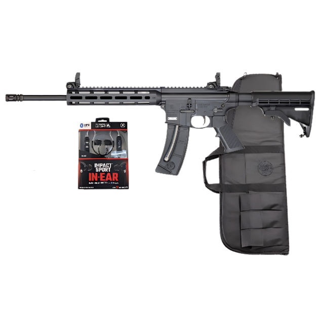 SMITH & WESSON M&P15-22 SPORT BUNDLE 22LR 16.5" 1-25RD W/ HWRD LEIGHT EAR BUDS