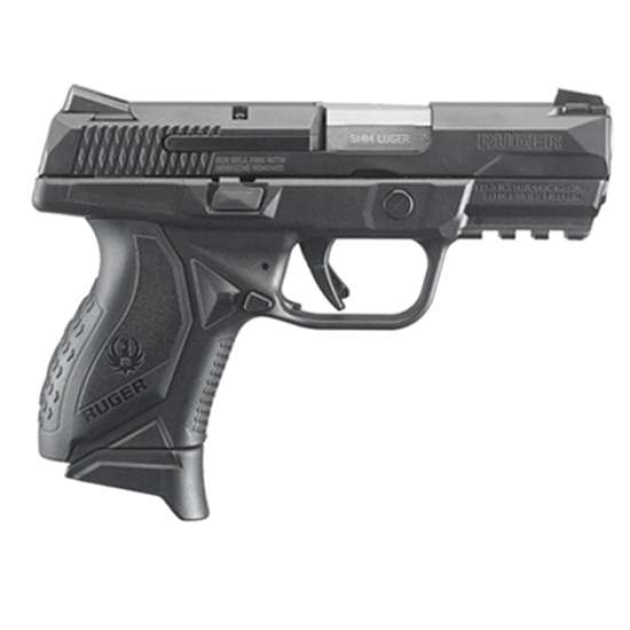RUGER AMERICAN PSTL COMPACT 9MM 3.6" BLK/BLK 17+1