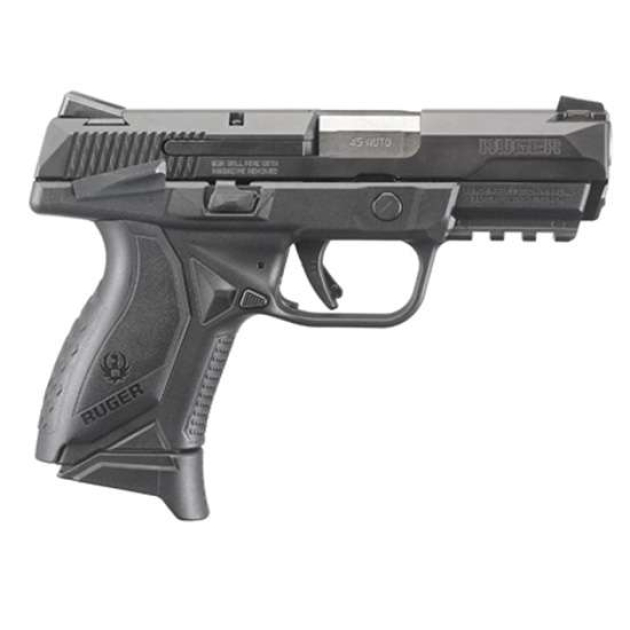 RUG AMERICAN PSTL COMPACT 45ACP 3.75" BLK/BLK 10+1 MS
