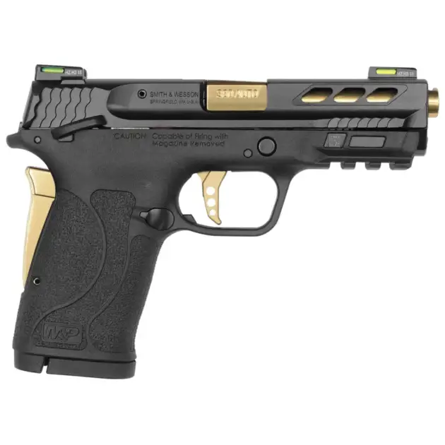 SMITH & WESSON PC M&P 380 SHIELD EZ 3.75" Pistol Gold Painted Barrel 8RD TLCI SAO MA COMPL