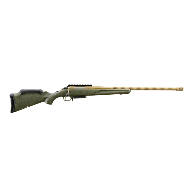 RUGER AMERICAN G2 PRED RFL 6MM CM 22" T.B. SPIRAL BBL, GRN SPLTR,BRNT BRNZ 3RD
