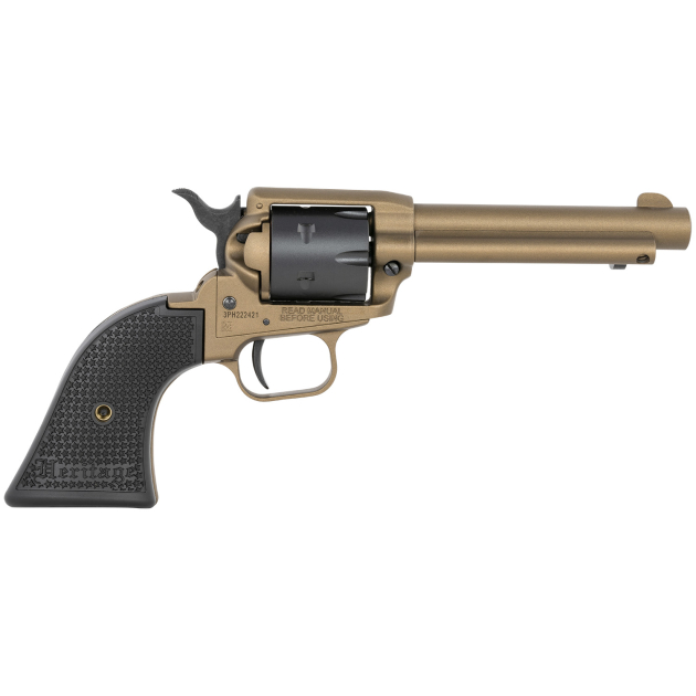 Heritage Mfg RR22A4 Rough Rider  22 LR 6 Shot 4.75" Burnt Bronze Cerakote Steel Barrel, Black Satin Cylinder, Burnt Bronze Cerakote Steel Frame