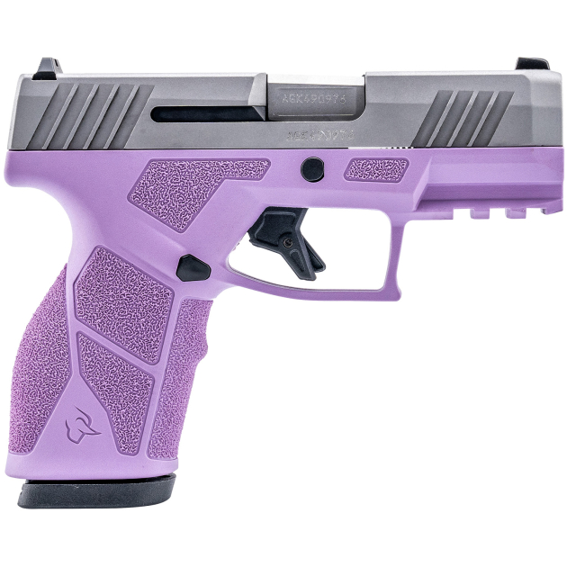 Taurus 1-GX2939LP-10 GX2 9mm 10+1 3.37" Matte Stainless Steel Barrel, Matte Serrated Stainless Steel Slide, Light Purple Polymer Frame w/Picatinny Rail, Polymer Grip