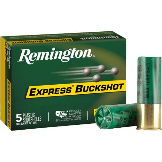 REMINGTON BUCKSHOT 12GA 2.75" - 00 BUCK 12 PELLETS 5RD 50BX/CS