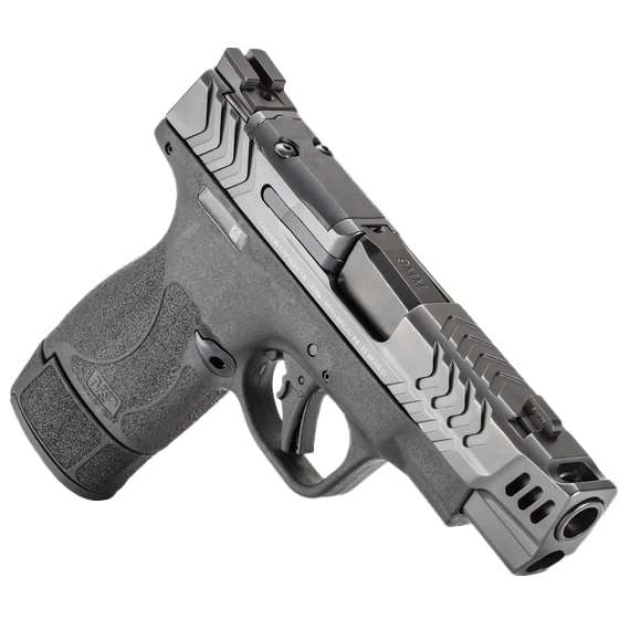 SMITH & WESSON PC M&P9 SHIELD PLUS CARRY COMP 4" O.R. 9MM NTS BLK/GRY 1-10RD,13RD,15RD MAG