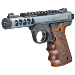 RUGER MRK IV 22/45LTE 22LR 4.4" DMND GRY ANODZ TRGT WD GRP 10RD MASS COMP. - Image 2
