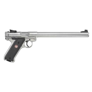 RUGER MRK IV TRGT 22LR 10" STS CHCKRD BLK GRP ADJ SIGHT 10RD - Image 3