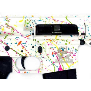 GLFA AR15 SPLATTER 223 WYLDE - 16" NIT BBL WHITE - Image 2