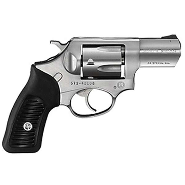 RUGER SP101 38SPL+P REV 2.25" STS BLK RBR GRP FXD SIGHTS