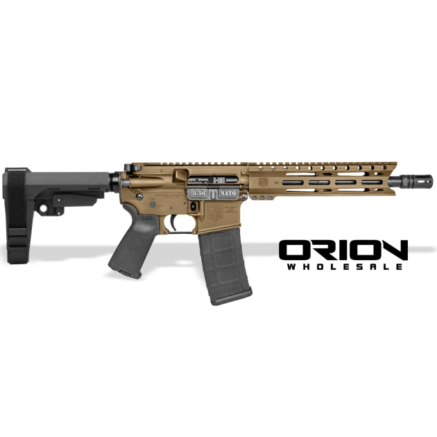 DIAMONDBACK DB15 5.56 10" PSTL BRNT/BRZ W/SBA3 BRACE 30RD MAG ORION EXCLUSIVE