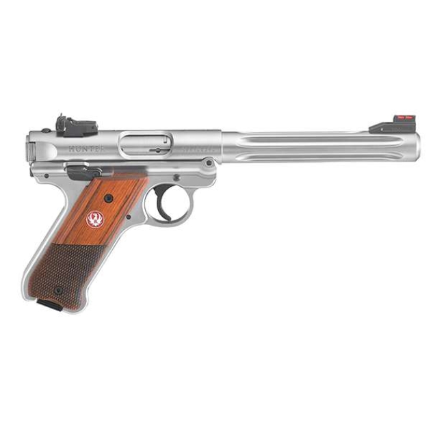 RUGER MRK IV HNTR 22LR 6.9" STS BLK GRP FO ADJ SGHT 10RD