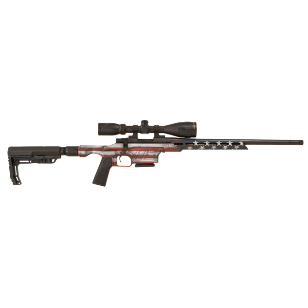 Howa HMXL350USA M1500 Mini Excel Lite 350 Legend 16.25" TB 3+1 American Flag Cerakote Black Folding HTI Excl Lite Chassis Stock