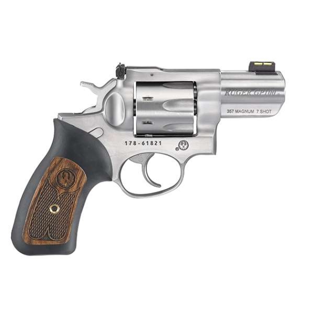 RUGER GP100 357MAG REV 2.5"STS HGE GRP FO ADJ SIGHTS