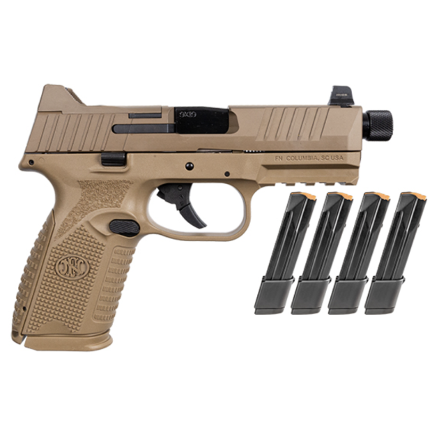 FN 509 M TACTICAL BUNDLE FDE 9MM 4.5" 1-15RD 4-24RD MAGS