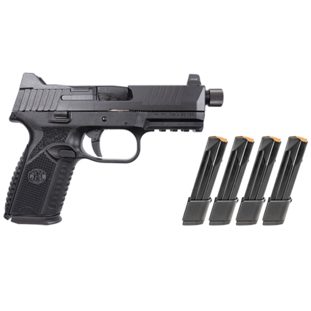 FN 509 M TACTICAL BUNDLE BLACK 9MM 4.5" 1-15RD 4-24RD MAGS
