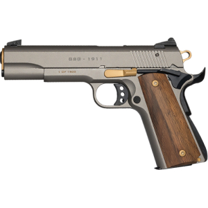 GERMAN SPORT 1911 15TH AN 22LR - 5" GREY/GOLD WOOD GRIPS 10RD - Image 2