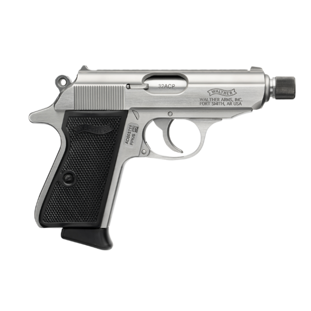 WALTHER PPK SD THREADED STAINLESS 32ACP PSTL 8RD