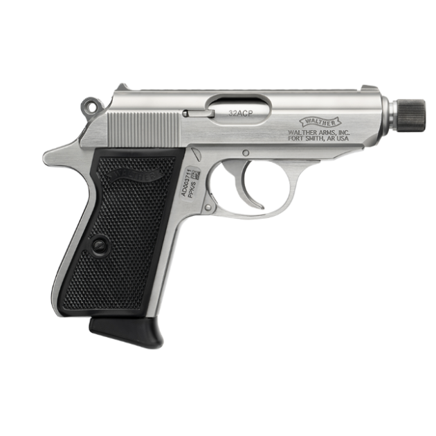 WALTHER PPK/S SD THREADED STAINLESS 32ACP PSTL 8RD