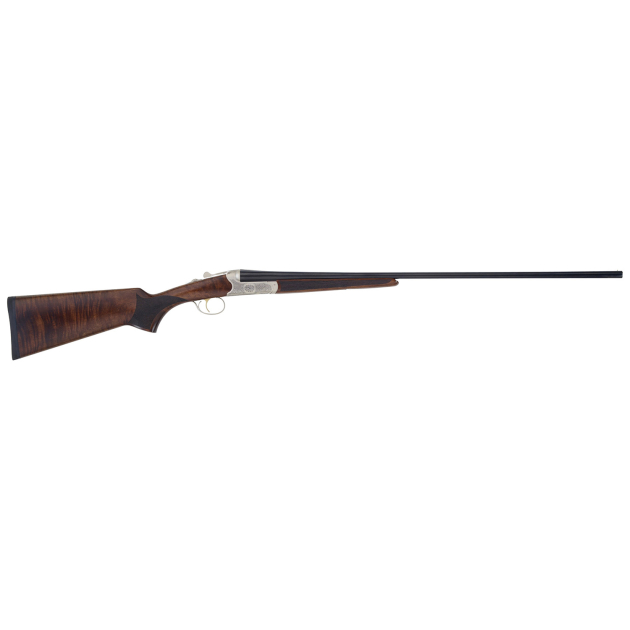 TriStar 38120 Bristol SxS 20 Gauge 28" 2rd 3" Silver Engraved with 24K Gold Inlay Rec Oiled Turkish Walnut Stock Right Hand (Full Size) Includes 5 MobilChoke