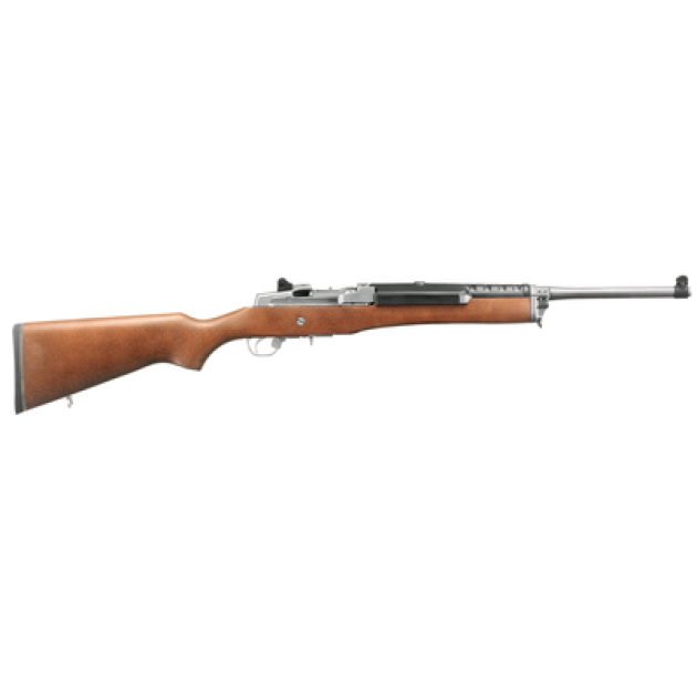 RUGER MINI-14 RANCH RIFLE 5.56 18.5" STS HARD WD STK 5RD