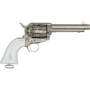 CIMARRON GEORGE PATTON V2 45LC - PW FS 4.75" ENGRAVED NICKEL