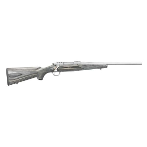 RUGER HAWKEYE LAMINATED COMP 243WIN 16.5" MT STS, BLK LAM STOCK, 4RD
