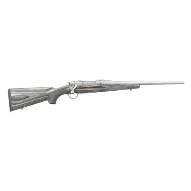 RUGER HAWKEYE LAMINATED COMP 243WIN 16.5" MT STS, BLK LAM STOCK, 4RD