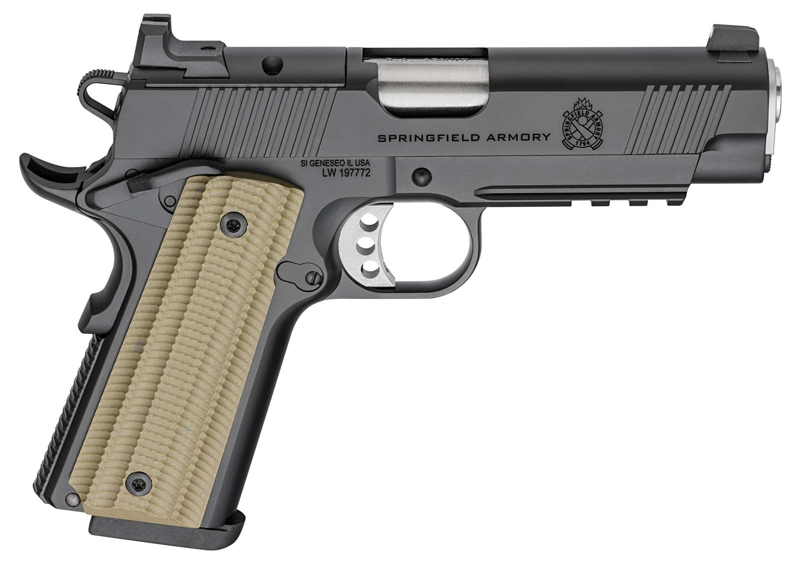 SPRINGFIELD ARMORY OPERATOR 1911 45ACP 4.25" BLACK 2-8RD AOS OPTC READY