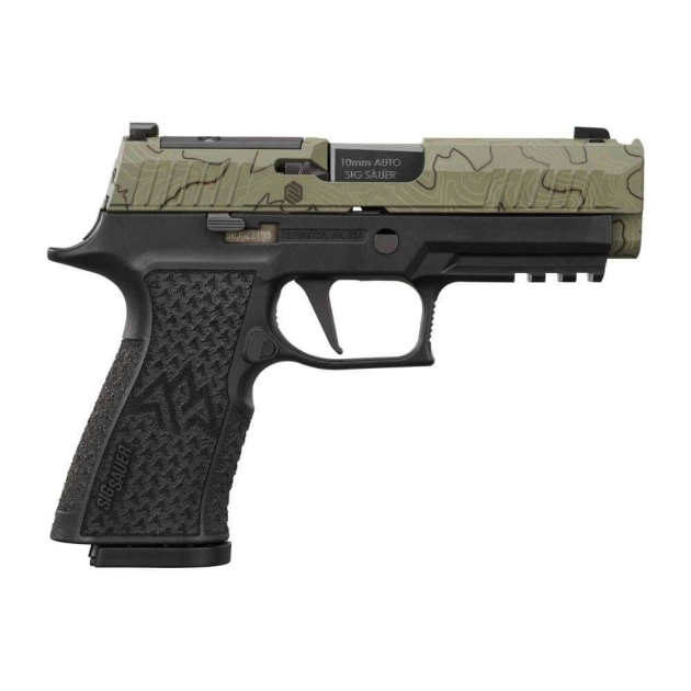 SIG SAUER P320 XTEN CARRY COMP 10MM PSTL MOSS GREEN TOPO/BLACK 2-15RD