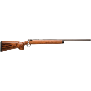 Savage Arms 19139 12 BVSS Full Size 308 Win 4+1 26" Stainless Heavy Fluted Barrel, Matte Stainless Steel Receiver Drilled & Tapped ,Satin Brown Fixed Laminate Stock, Right Hand