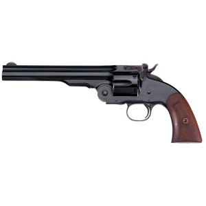 Taylors & Company 550639 Second Model Schofield 45 Colt (LC) Caliber with 7" Barrel, 6rd Capacity Cylinder, Overall Blued Finish Steel & Walnut Grip