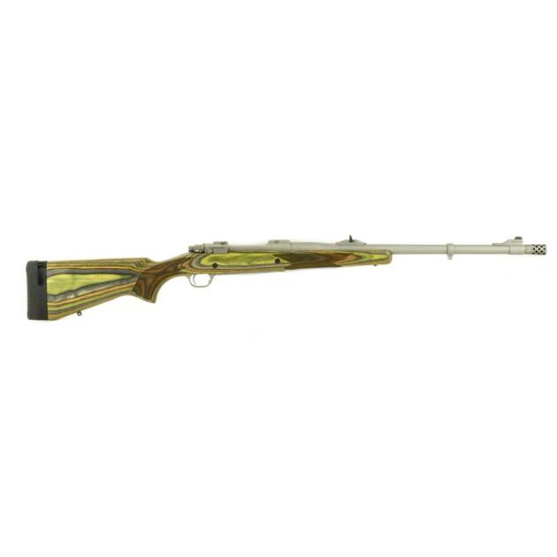 RUGER HAWKEYE GUIDE GUN LH 375 RUGER BOLT RFL 20" MATTE STS THRDED, GRN MTN LAM STOCK, 3RD